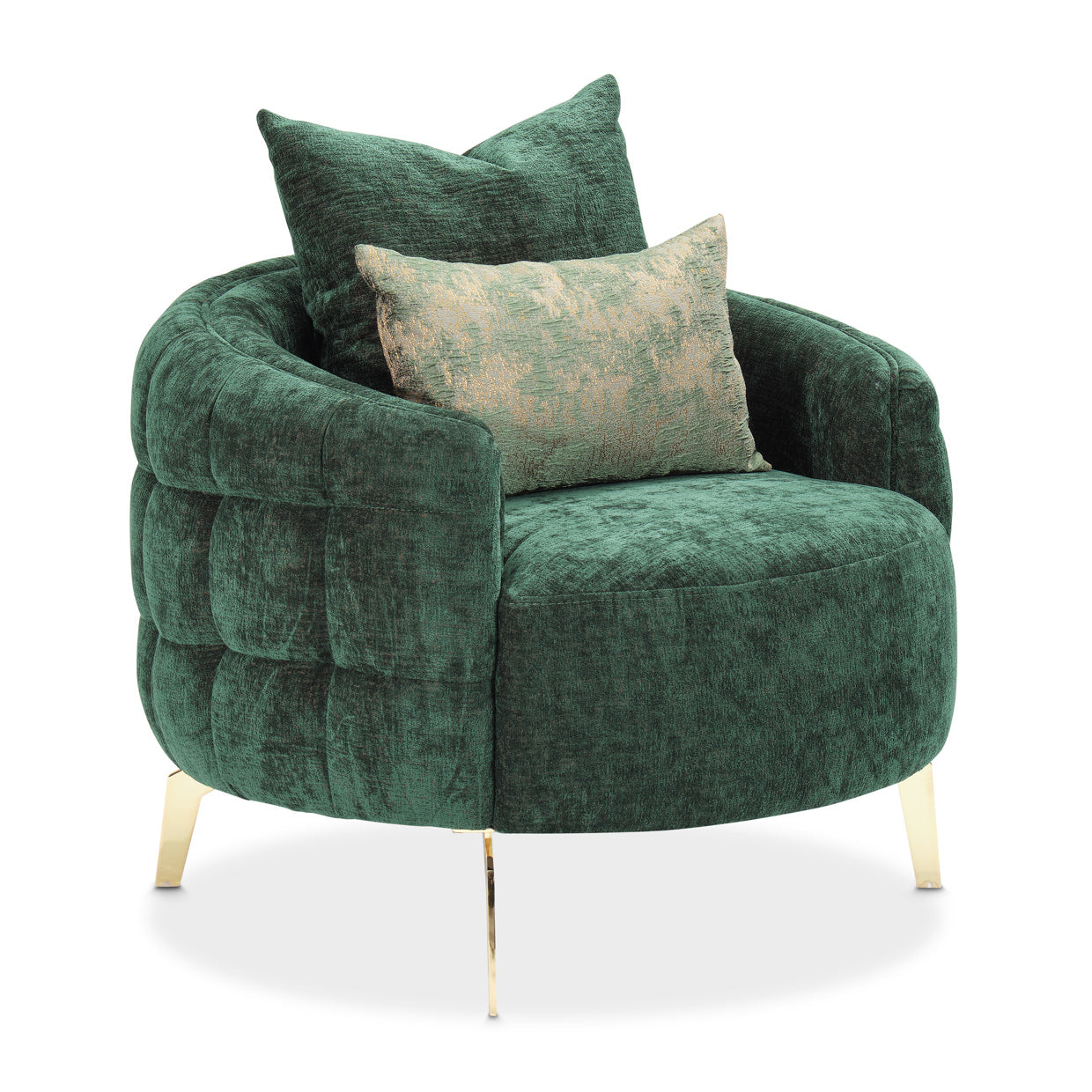 Celine Accent Chair - Emerald/Gold