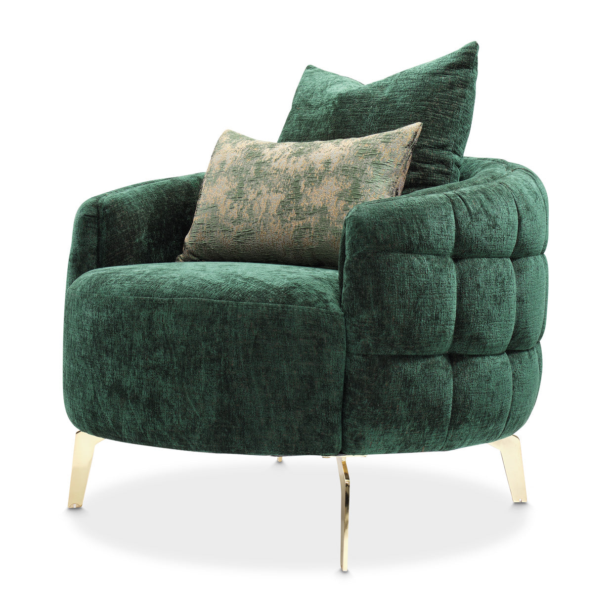 Celine Accent Chair - Emerald/Gold