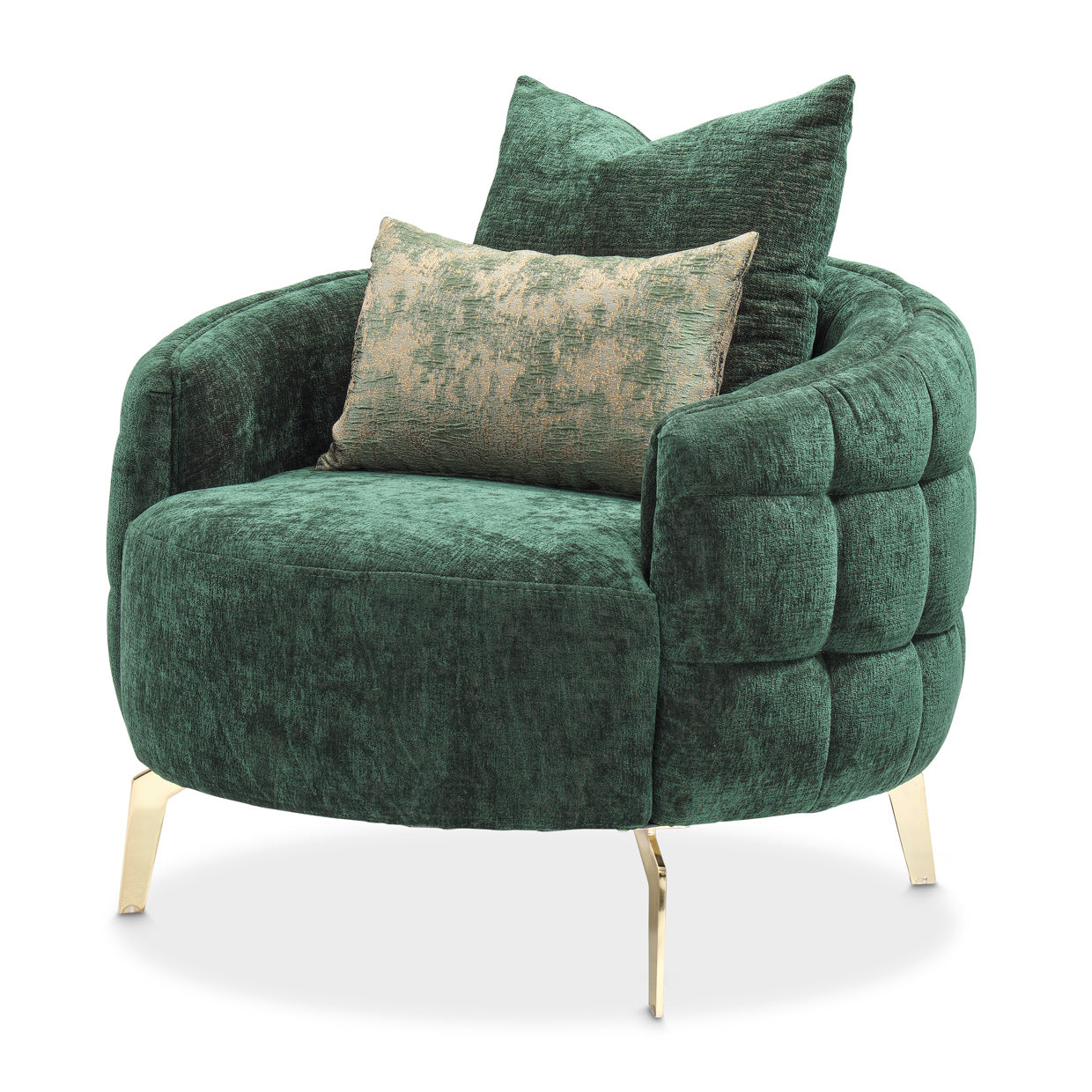Celine Accent Chair - Emerald/Gold