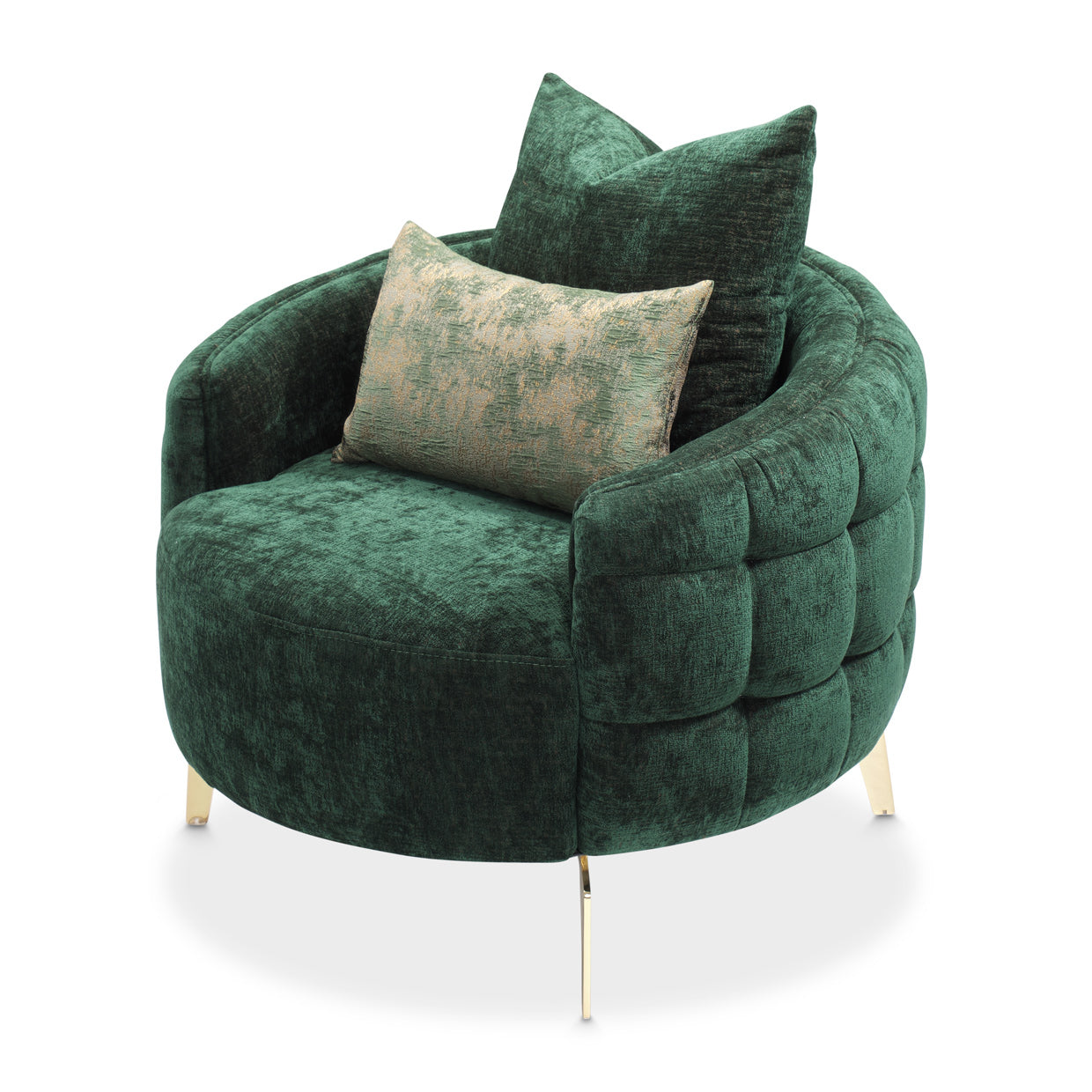 Celine Accent Chair - Emerald/Gold