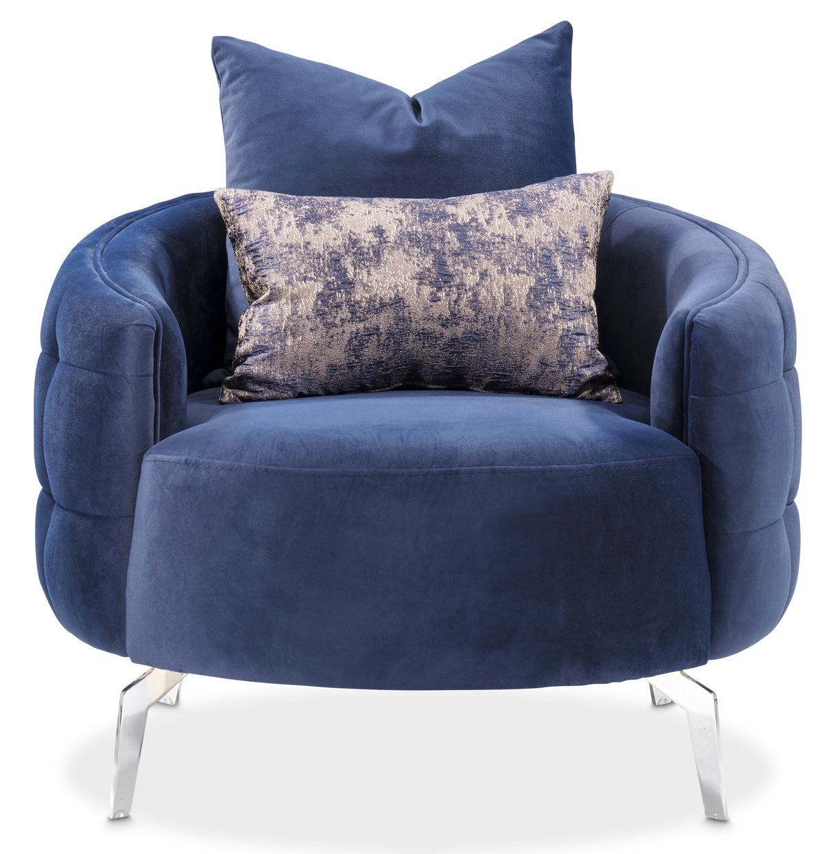 Celine Accent Chair - Indigo/Silver