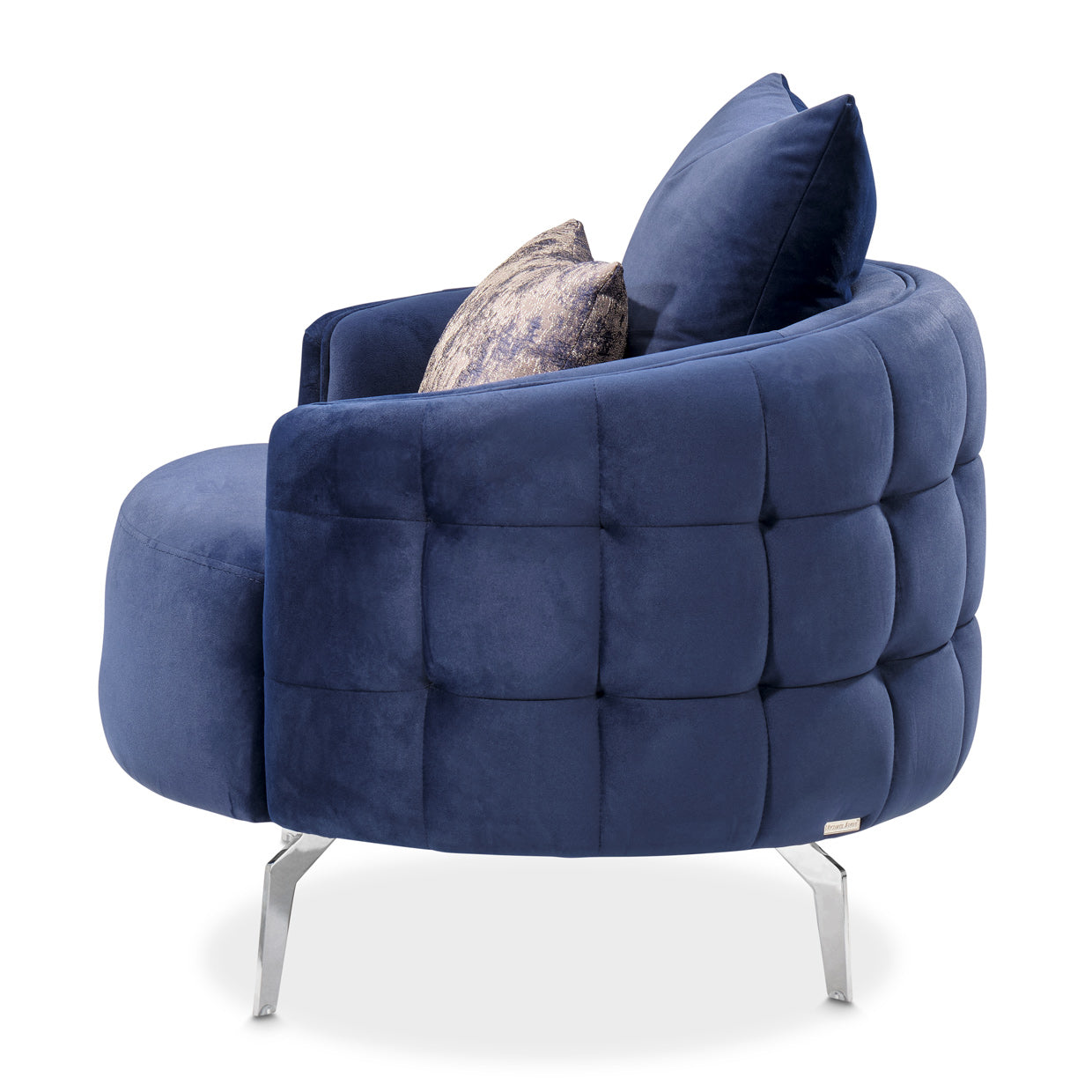 Celine Accent Chair - Indigo/Silver