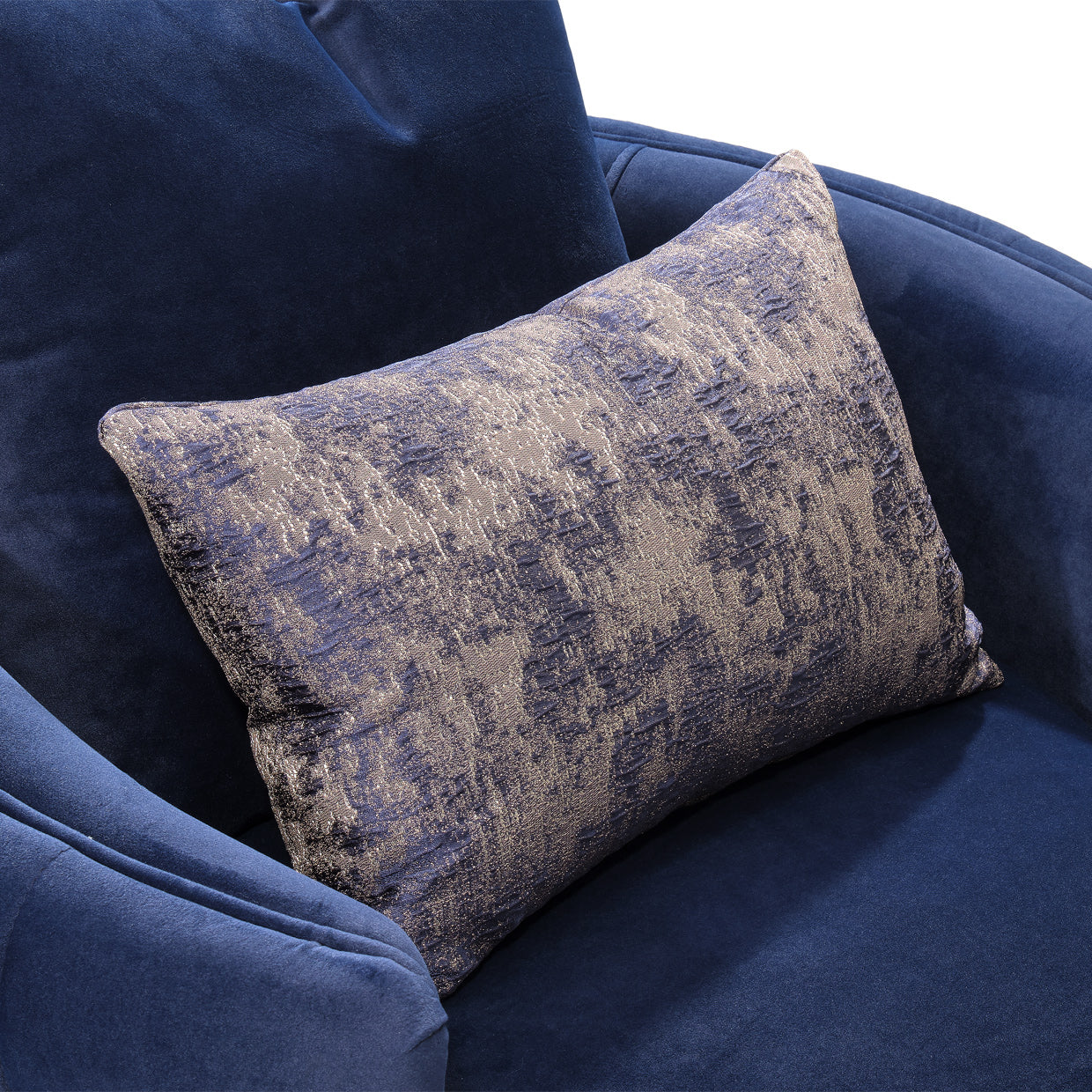 Celine Accent Chair - Indigo/Silver
