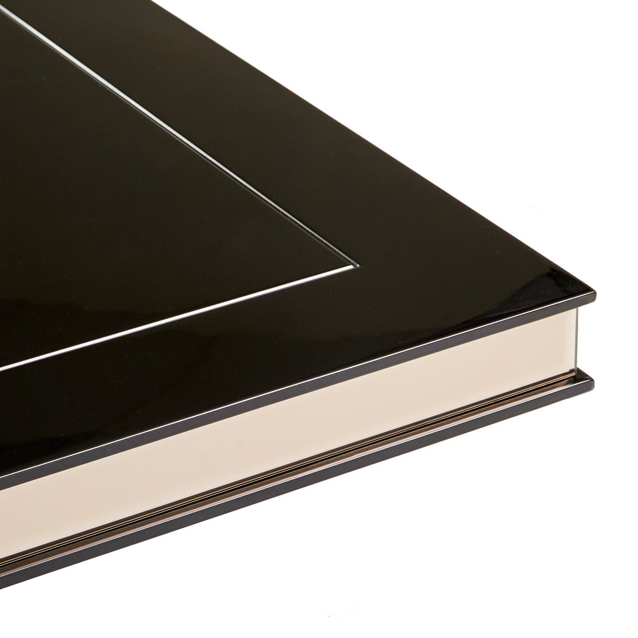 Carmela Double Pedestal Dining Table - Glossy Charcoal Sand