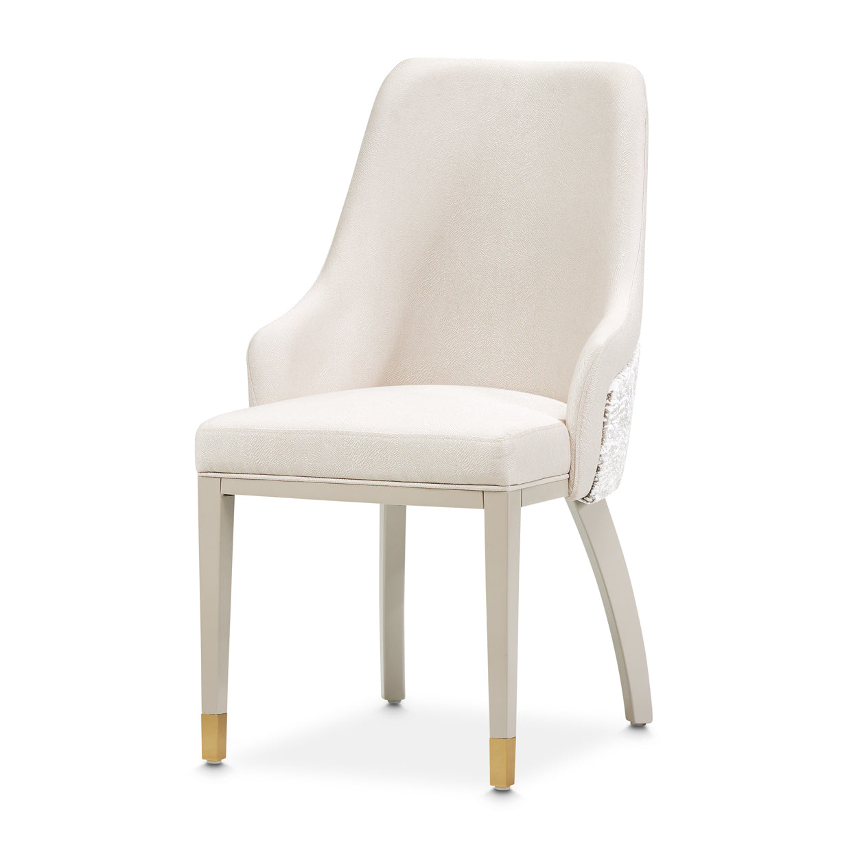 Carmela Dining Arm Chair - Almond/Shimmer Ivory