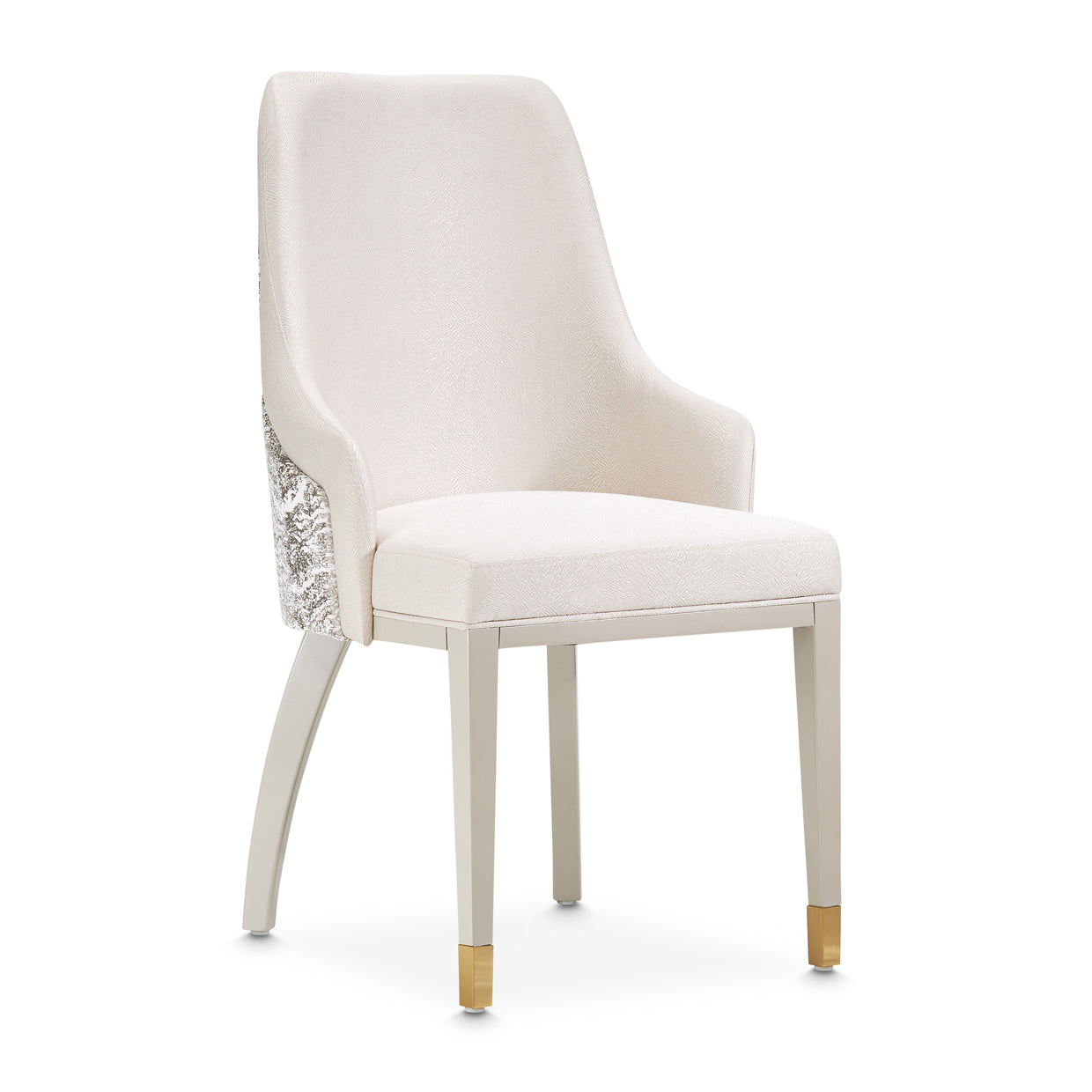 Carmela Dining Arm Chair - Almond/Shimmer Ivory
