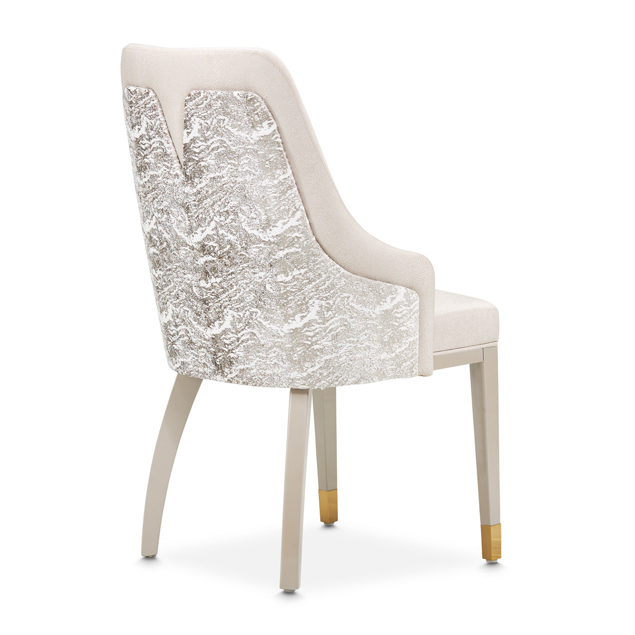 Carmela Dining Arm Chair - Almond/Shimmer Ivory