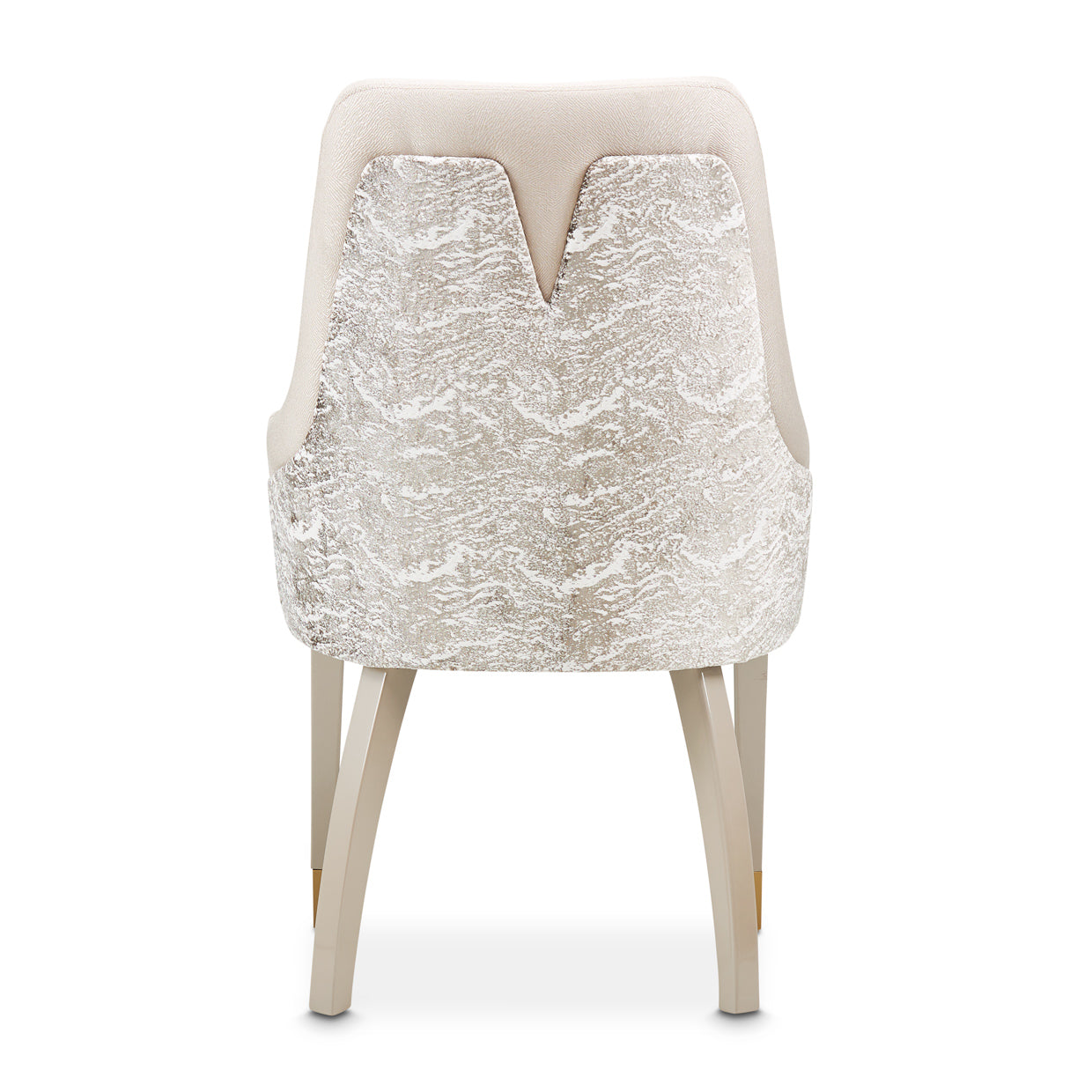 Carmela Dining Arm Chair - Almond/Shimmer Ivory