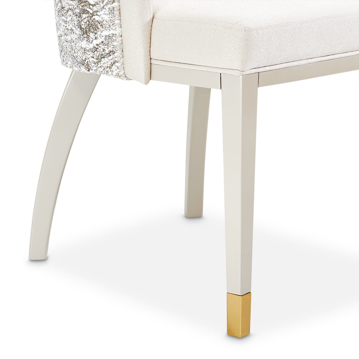 Carmela Dining Arm Chair - Almond/Shimmer Ivory