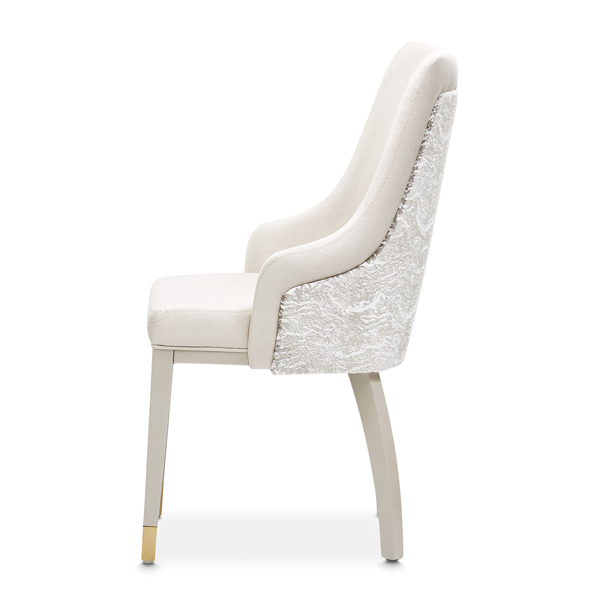 Carmela Dining Arm Chair - Almond/Shimmer Ivory