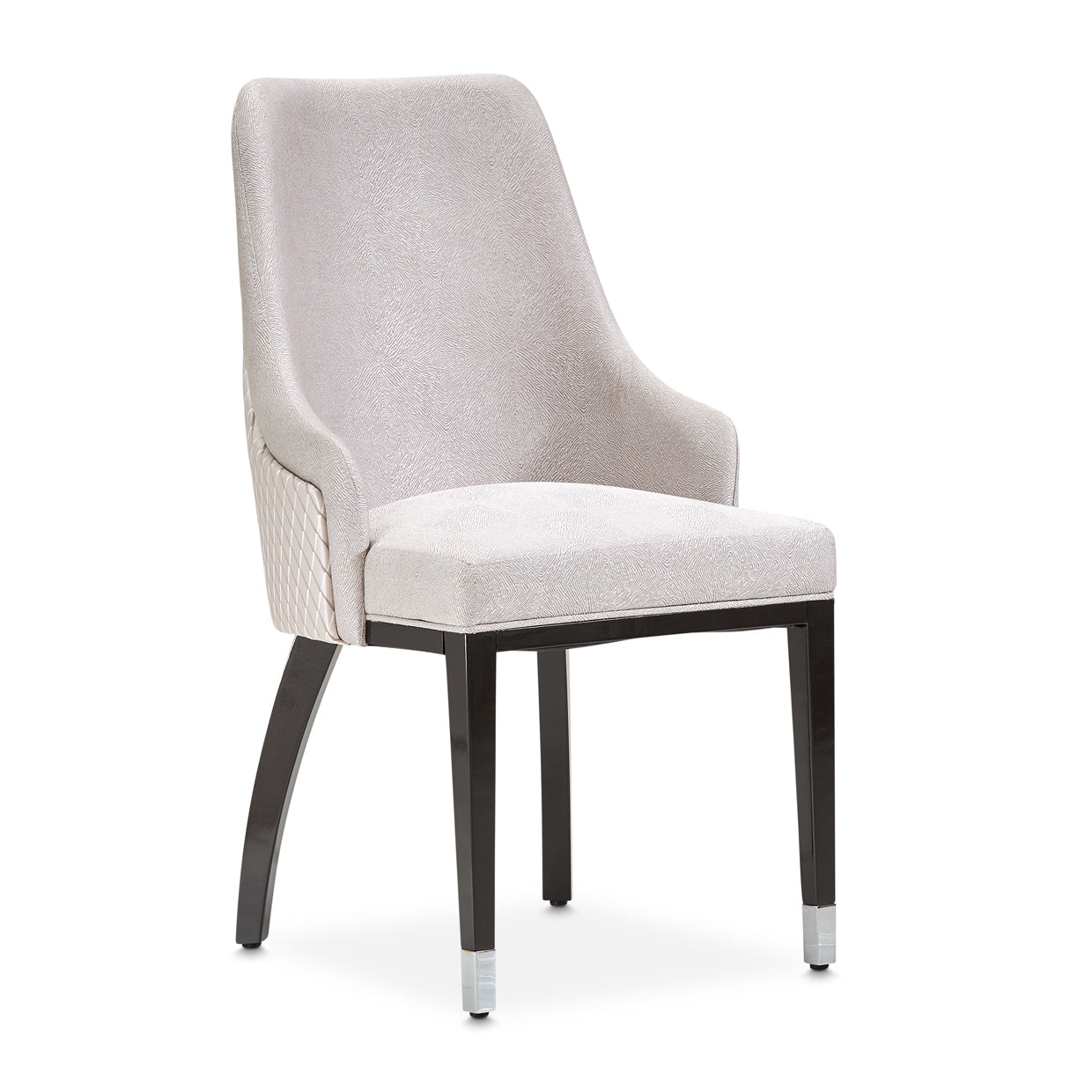 Carmela Dining Arm Chair - Zinc/Glossy Charcoal