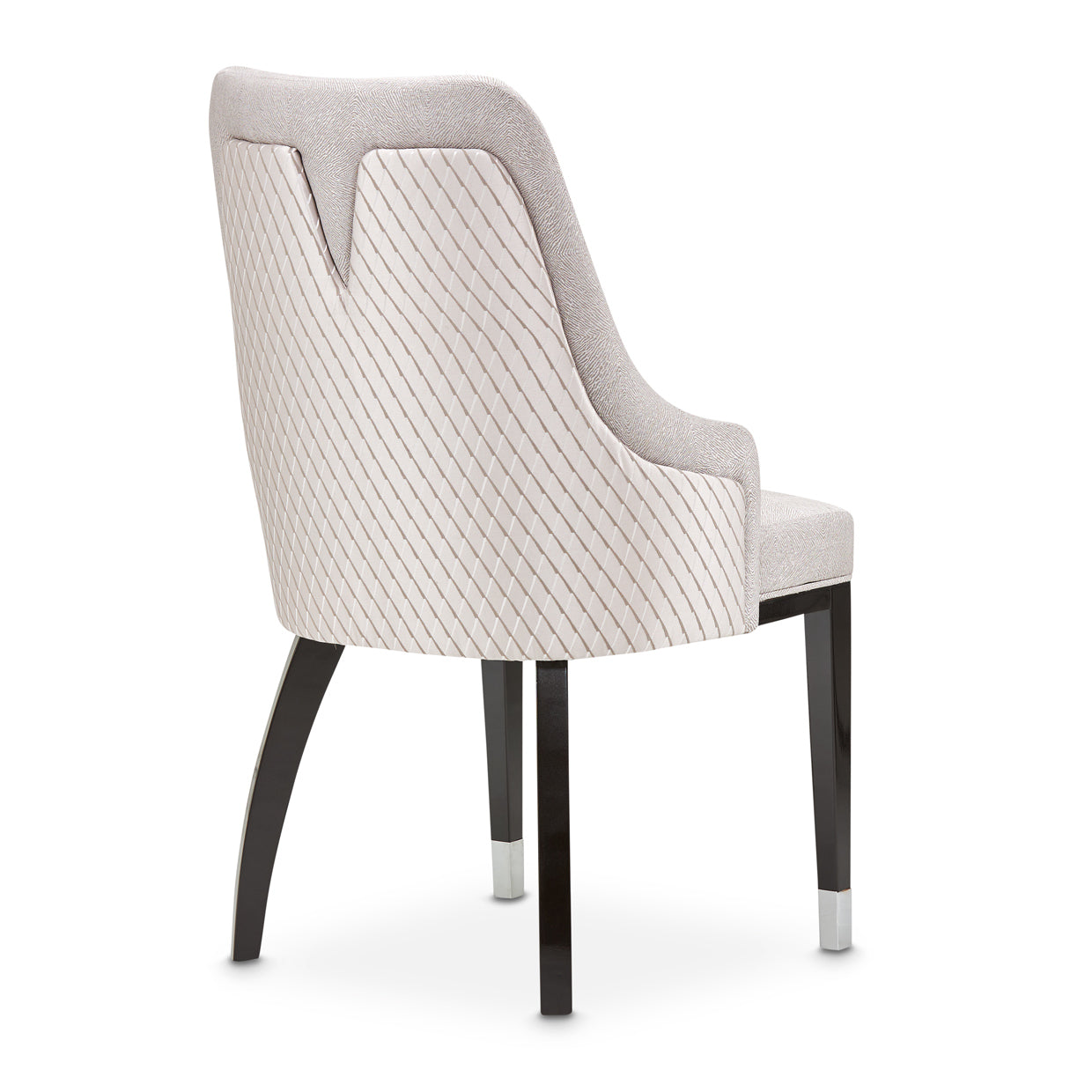 Carmela Dining Arm Chair - Zinc/Glossy Charcoal