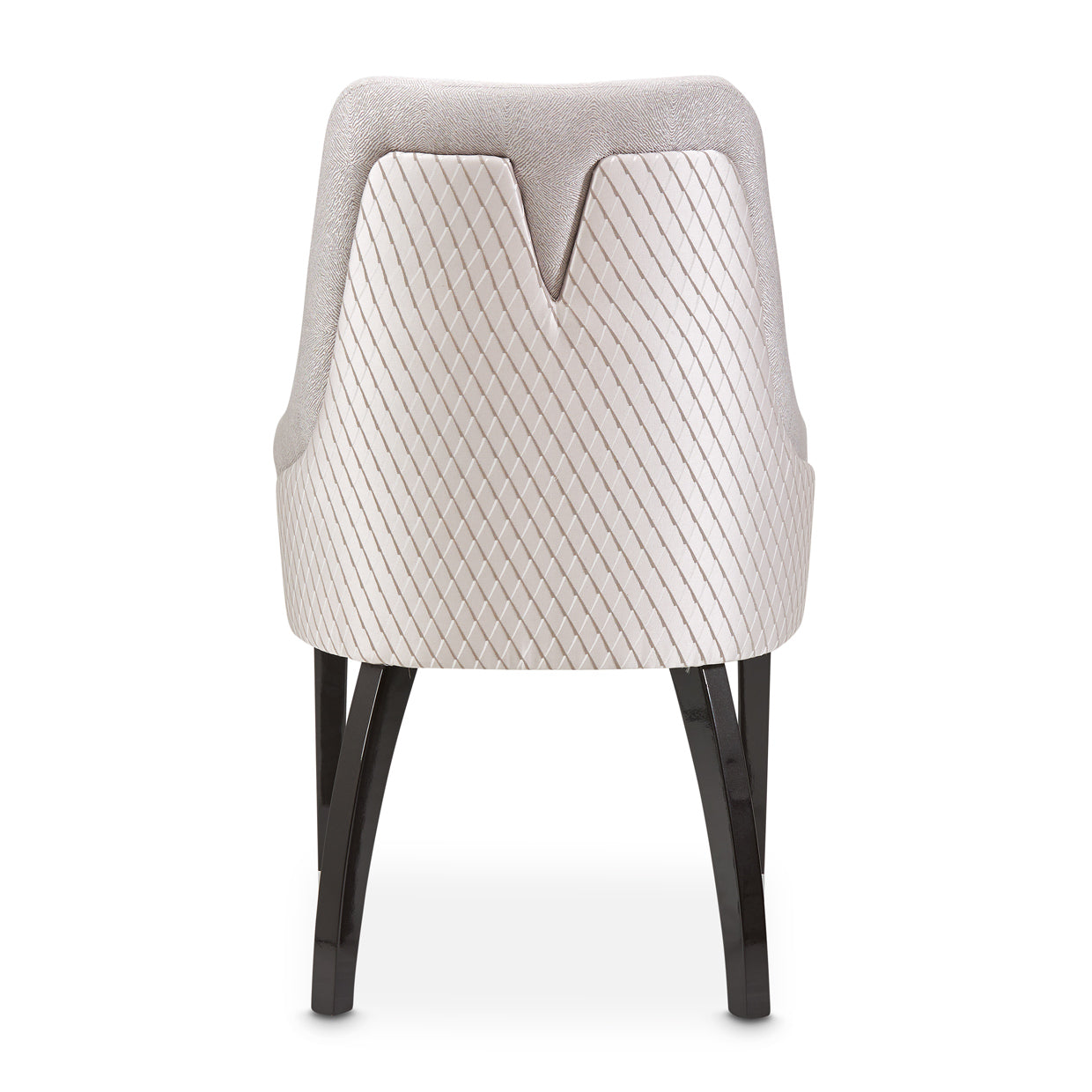 Carmela Dining Arm Chair - Zinc/Glossy Charcoal
