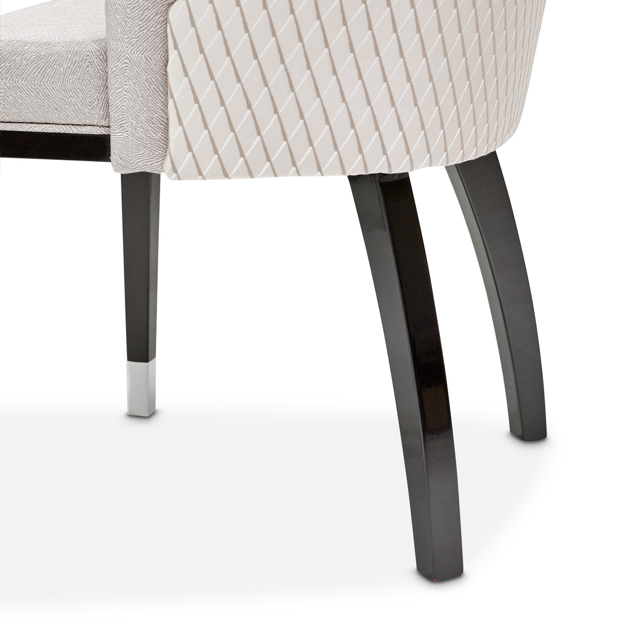 Carmela Dining Arm Chair - Zinc/Glossy Charcoal
