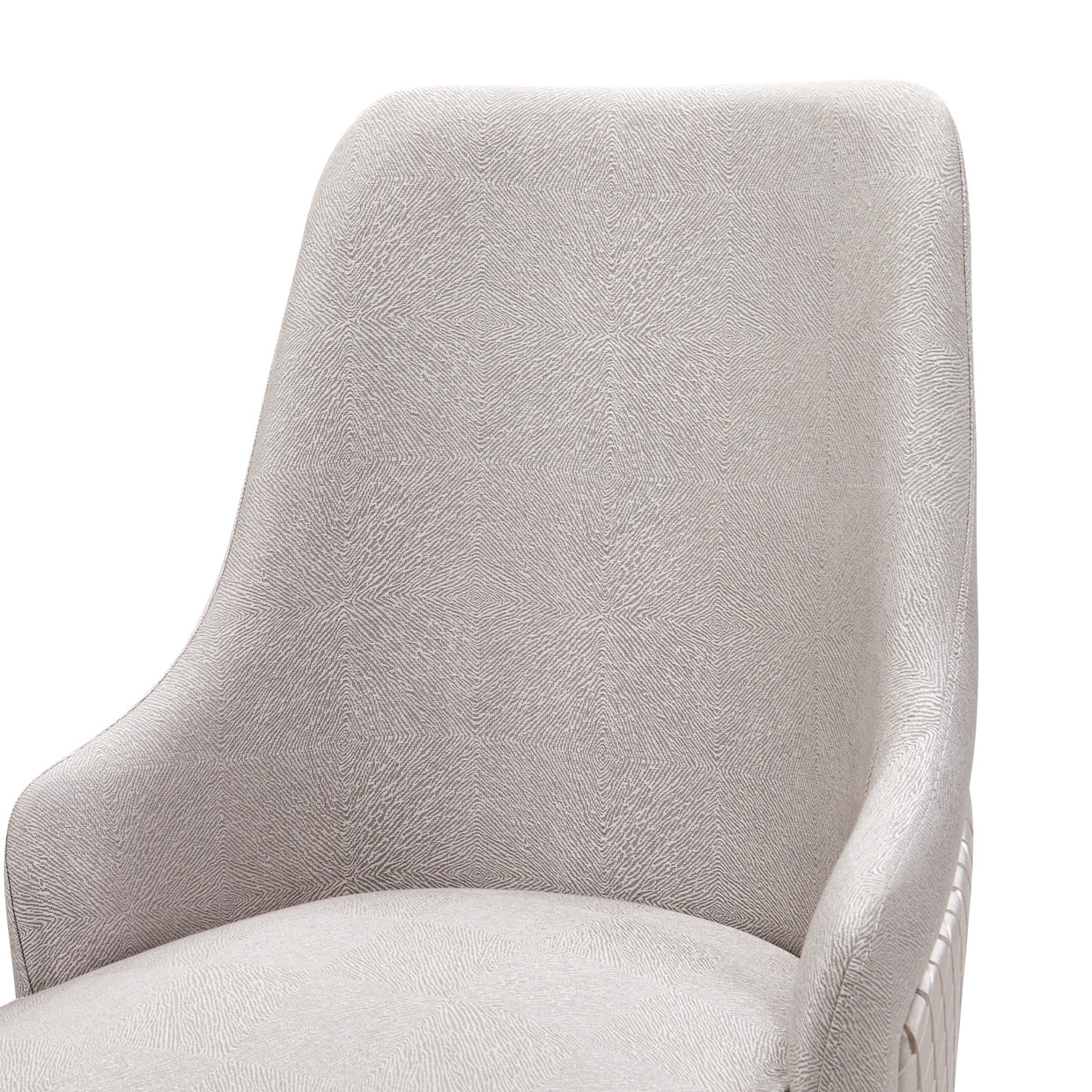 Carmela Dining Arm Chair - Zinc/Glossy Charcoal