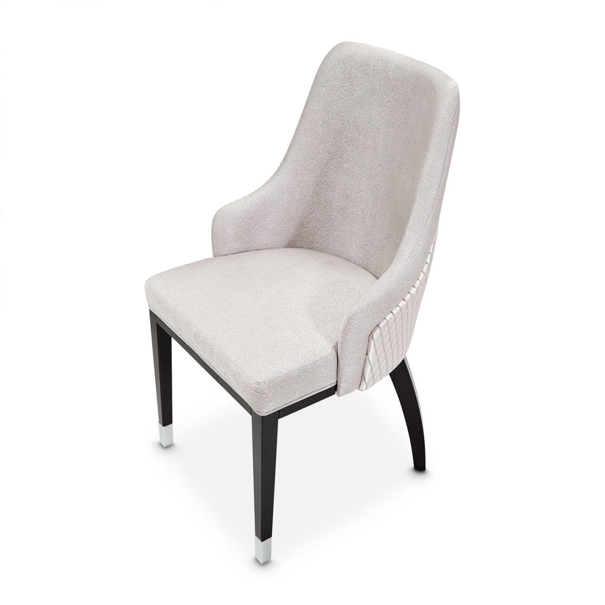 Carmela Dining Arm Chair - Zinc/Glossy Charcoal
