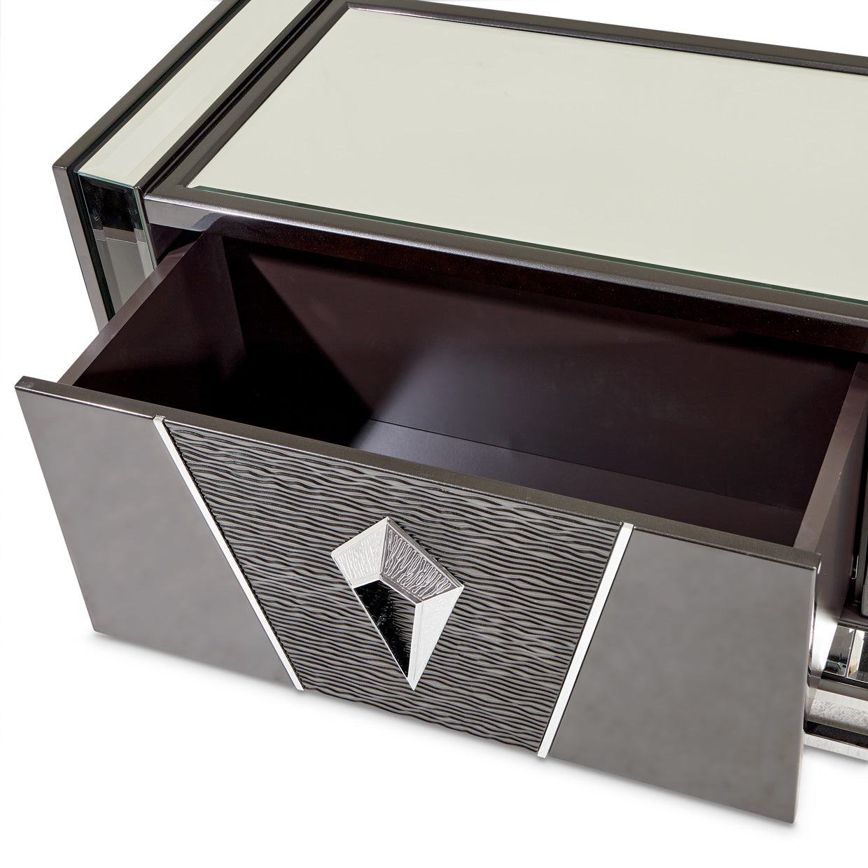 Carmela Media Cabinet - Glossy Charcoal