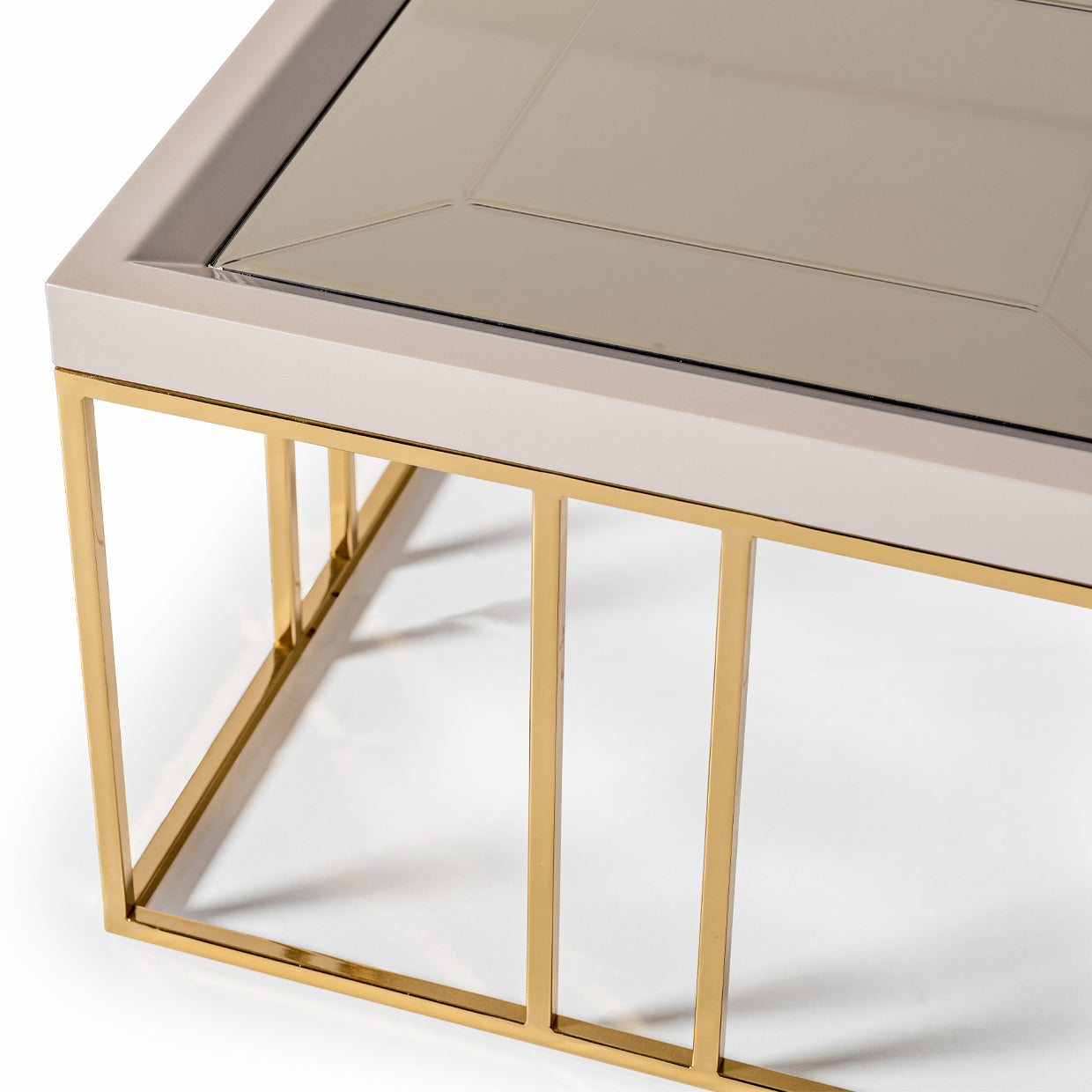 Carmela Cocktail Table - Shimmer Ivory