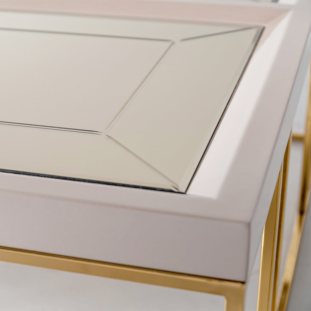 Carmela Cocktail Table - Shimmer Ivory