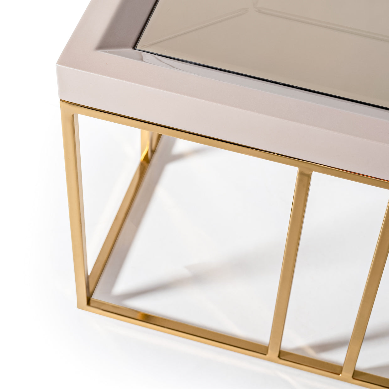 Carmela Cocktail Table - Shimmer Ivory