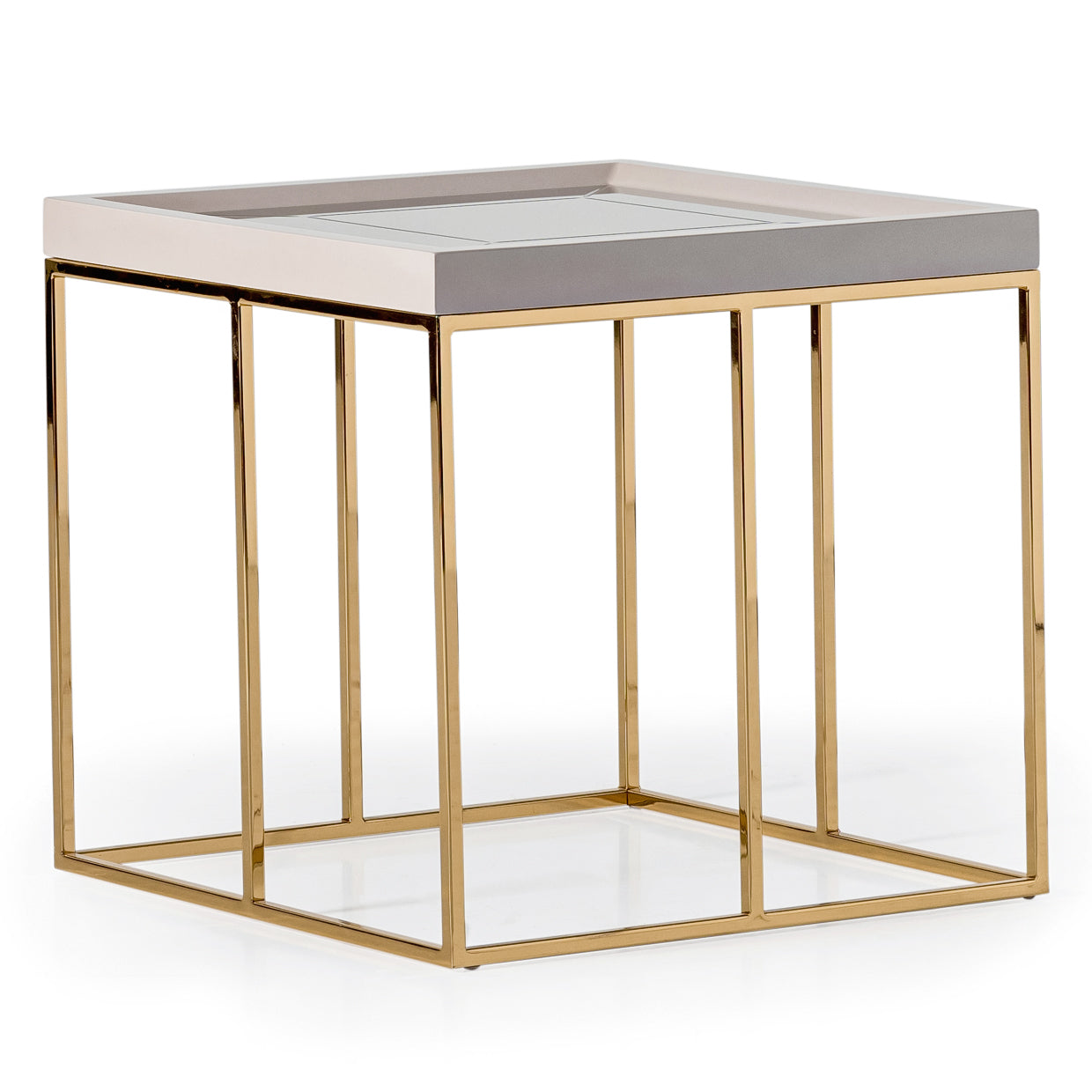Carmela Side Table - Shimmer Ivory