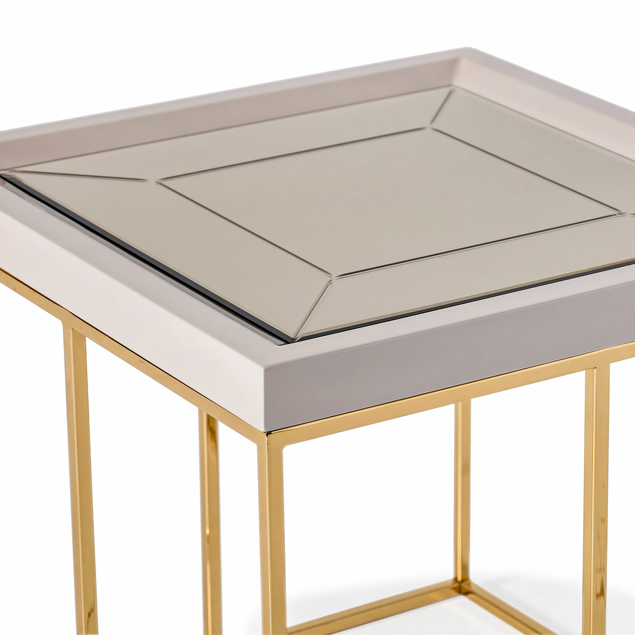 Carmela Side Table - Shimmer Ivory