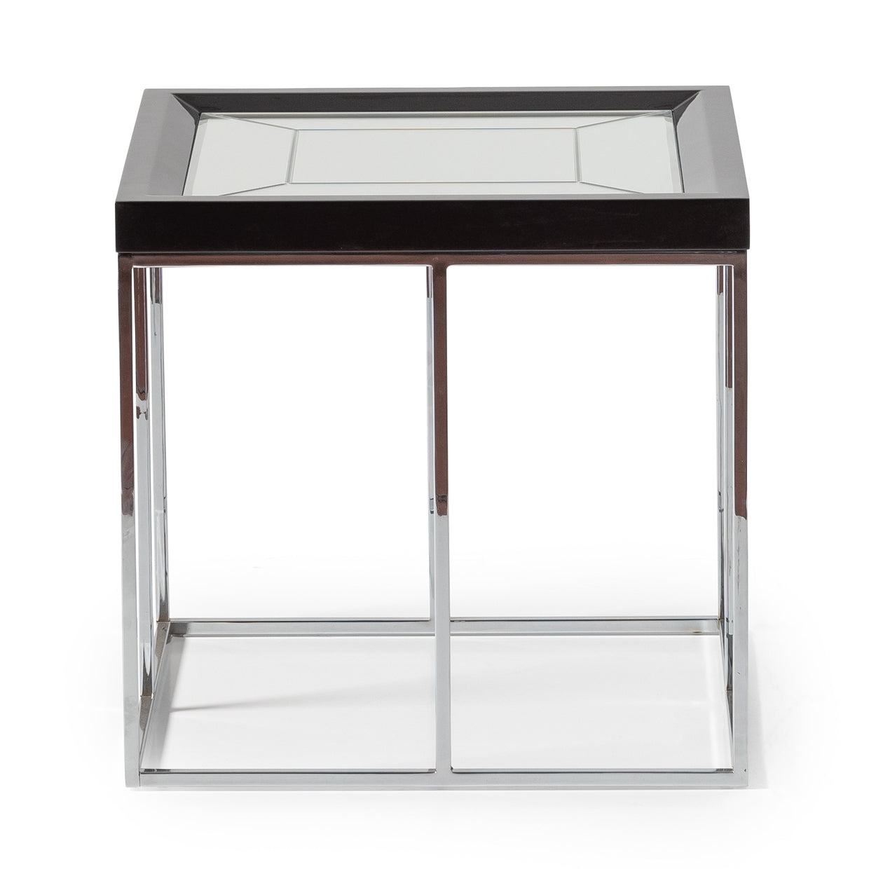 Carmela Side Table - Glossy Charcoal