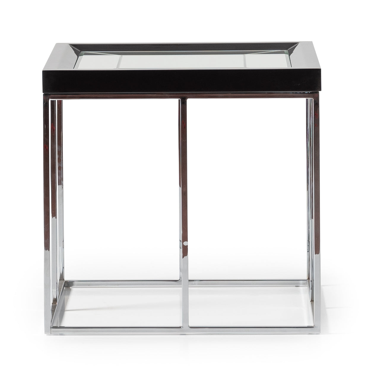 Carmela Side Table - Glossy Charcoal