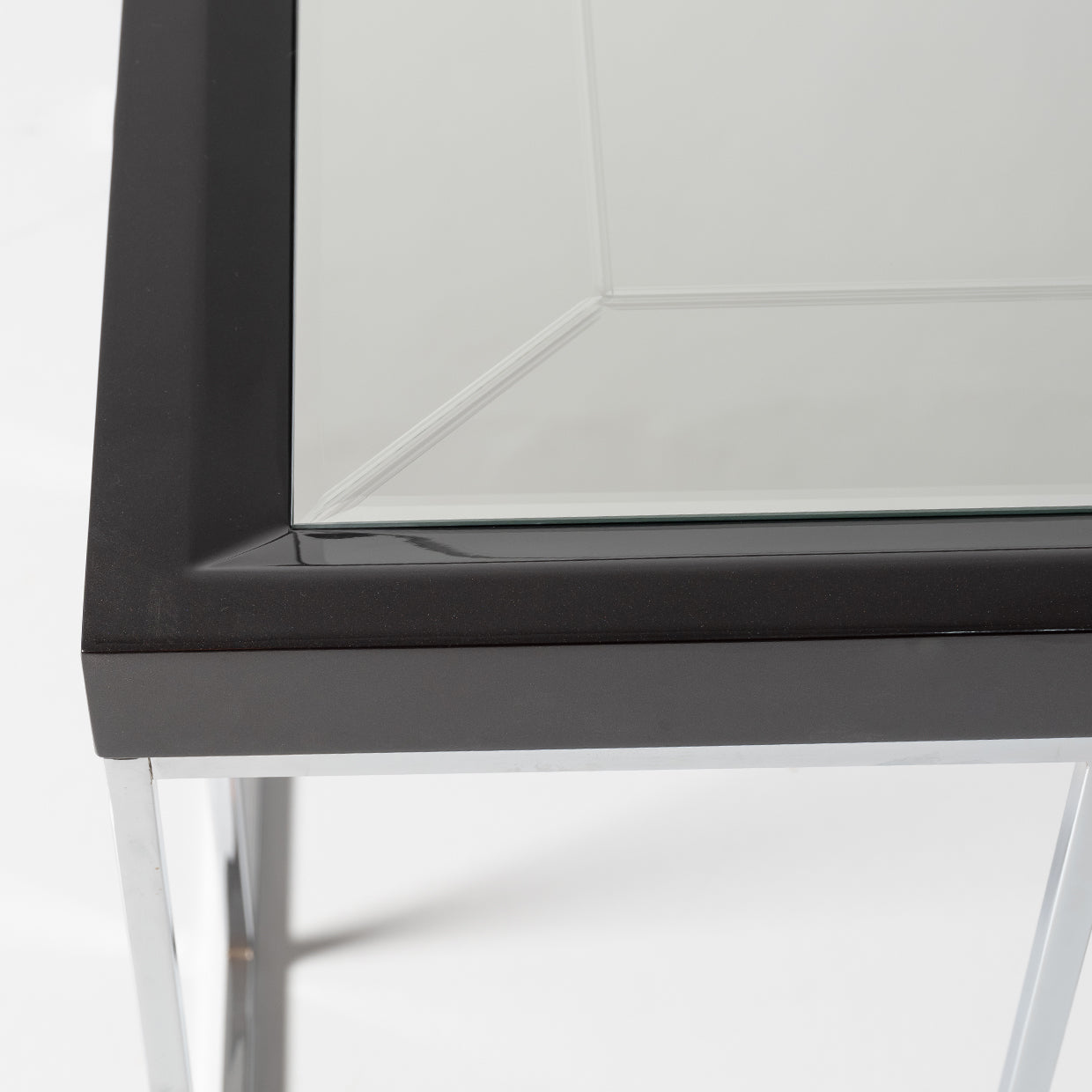 Carmela Side Table - Glossy Charcoal