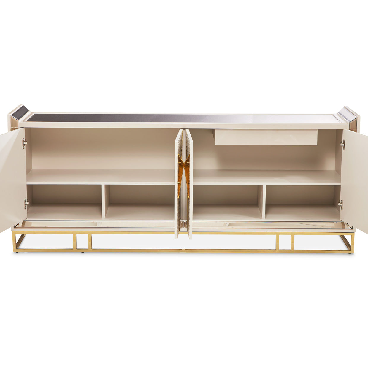Carmela Console Table - Shimmer Ivory