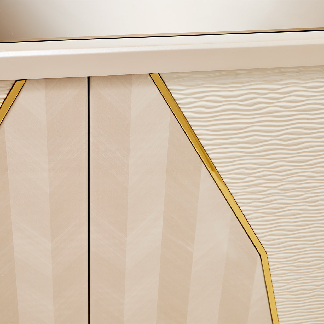 Carmela Console Table - Shimmer Ivory