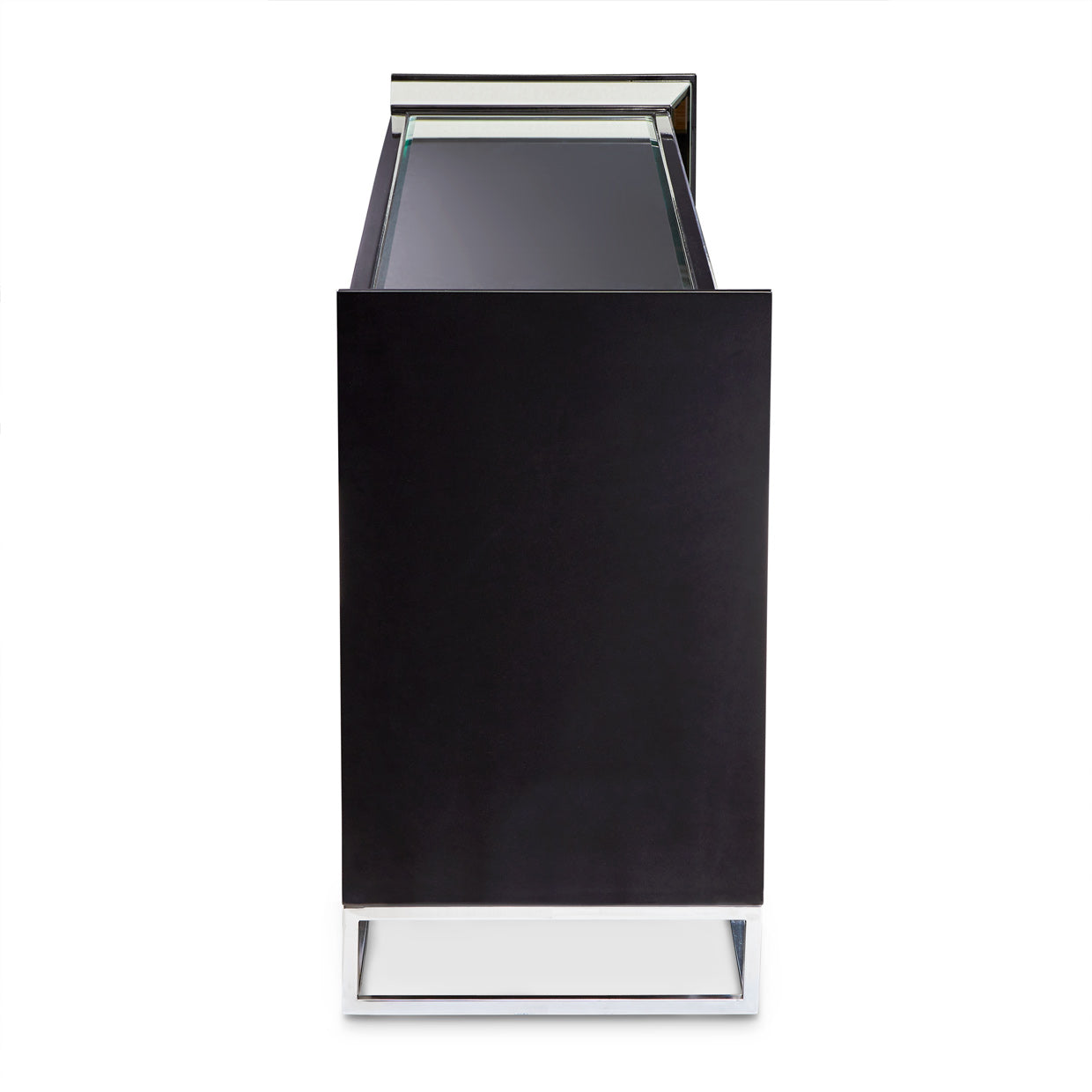 Carmela Console Table - Glossy Charcoal