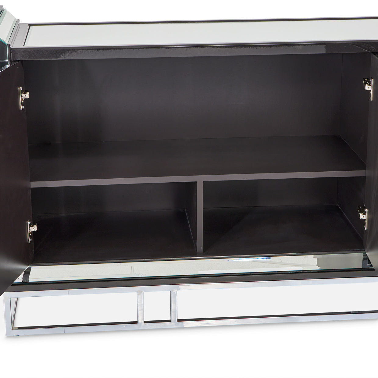 Carmela Console Table - Glossy Charcoal
