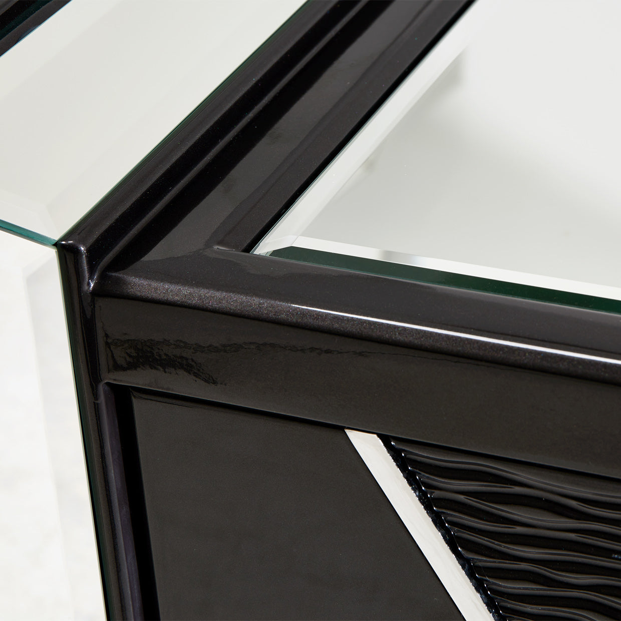 Carmela Console Table - Glossy Charcoal
