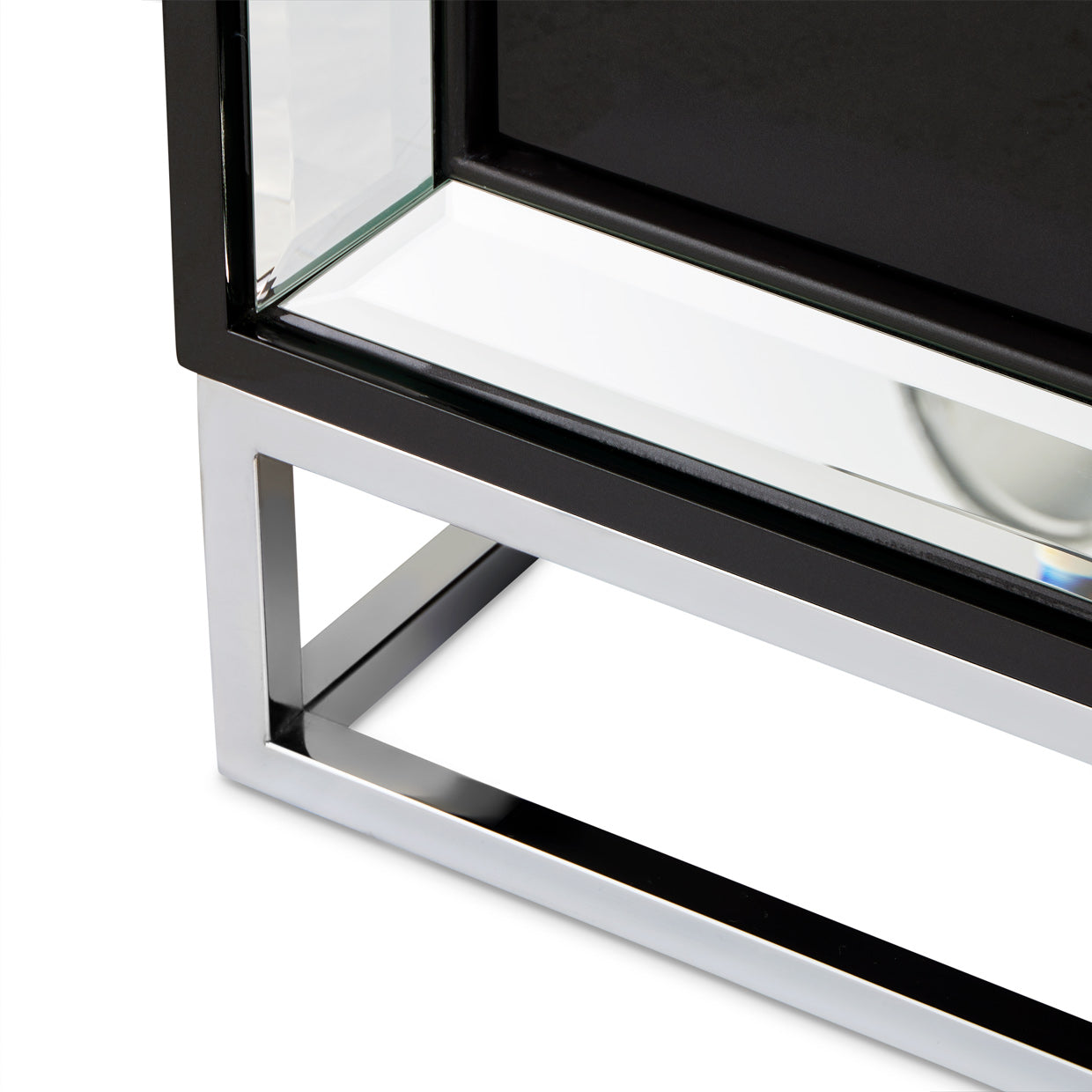 Carmela Console Table - Glossy Charcoal