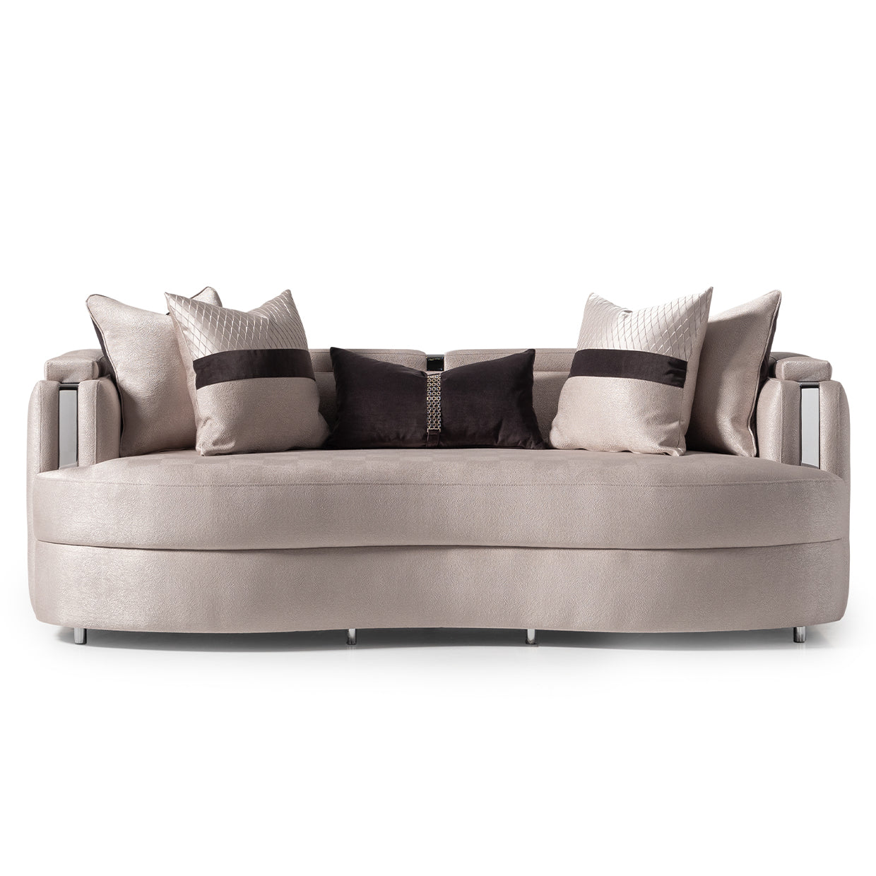 Carmela Sofa - Zinc/Silver