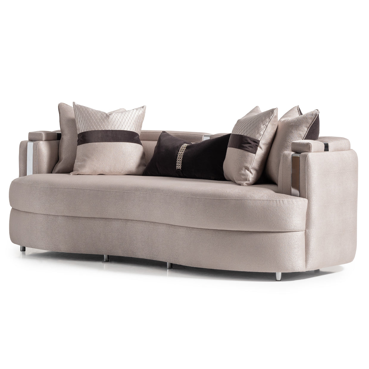 Carmela Sofa - Zinc/Silver