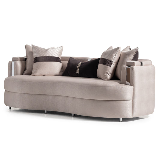 Carmela Sofa - Zinc/Silver