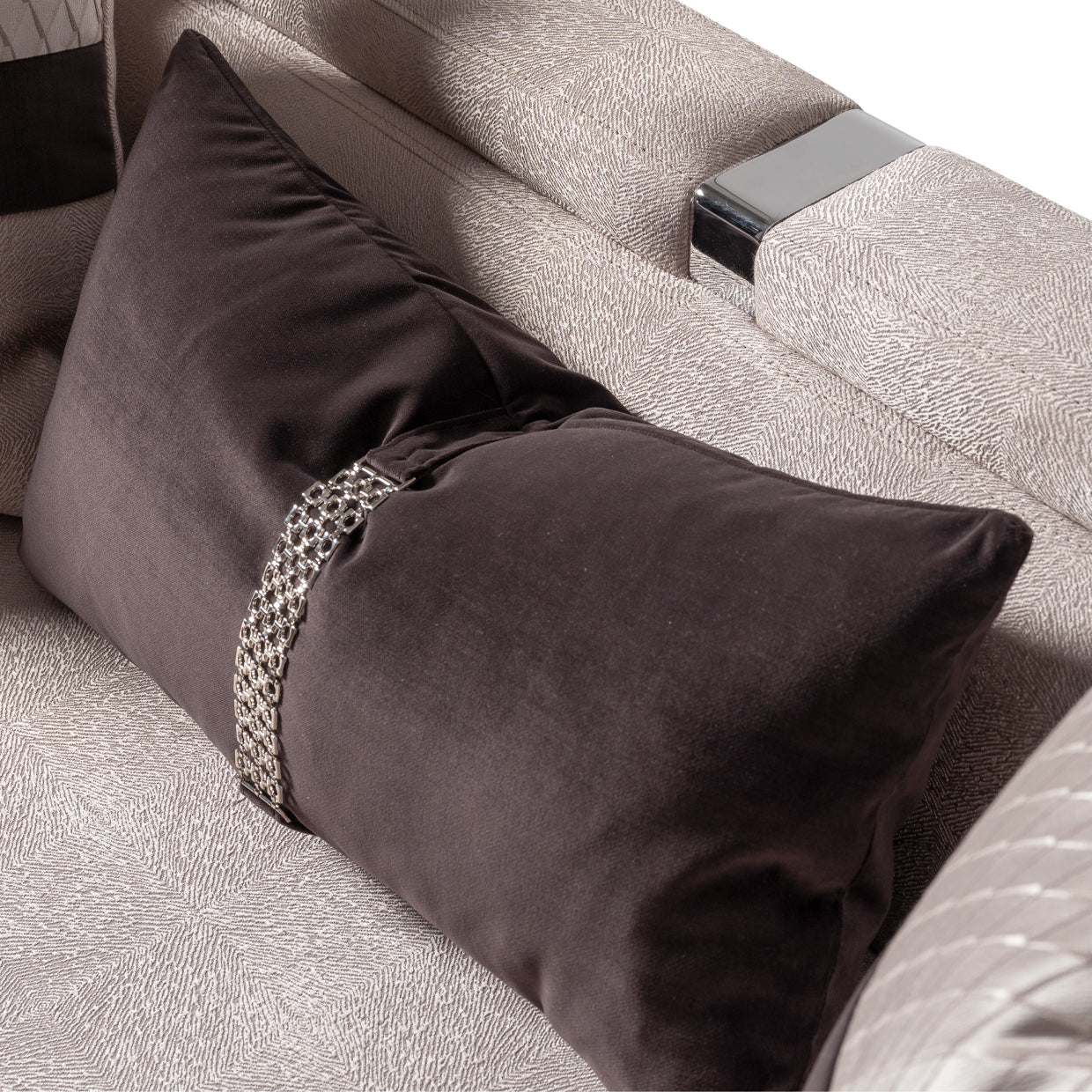 Carmela Sofa - Zinc/Silver