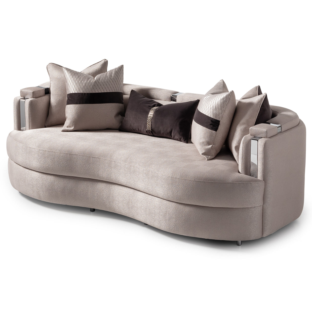 Carmela Sofa - Zinc/Silver