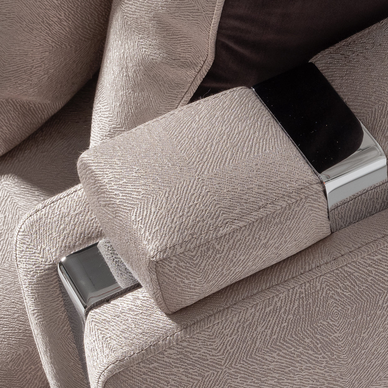 Carmela Sofa - Zinc/Silver