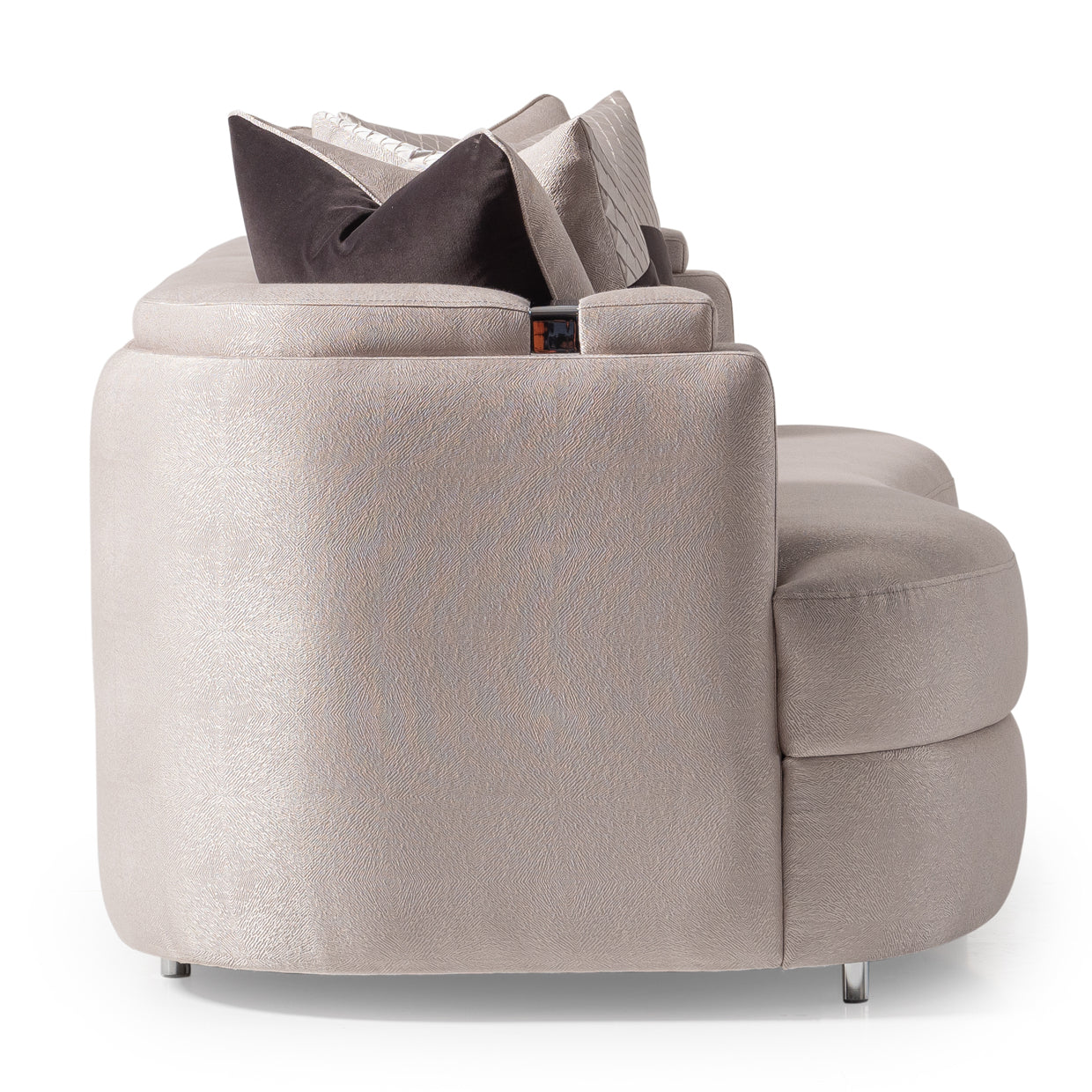 Carmela Sofa - Zinc/Silver