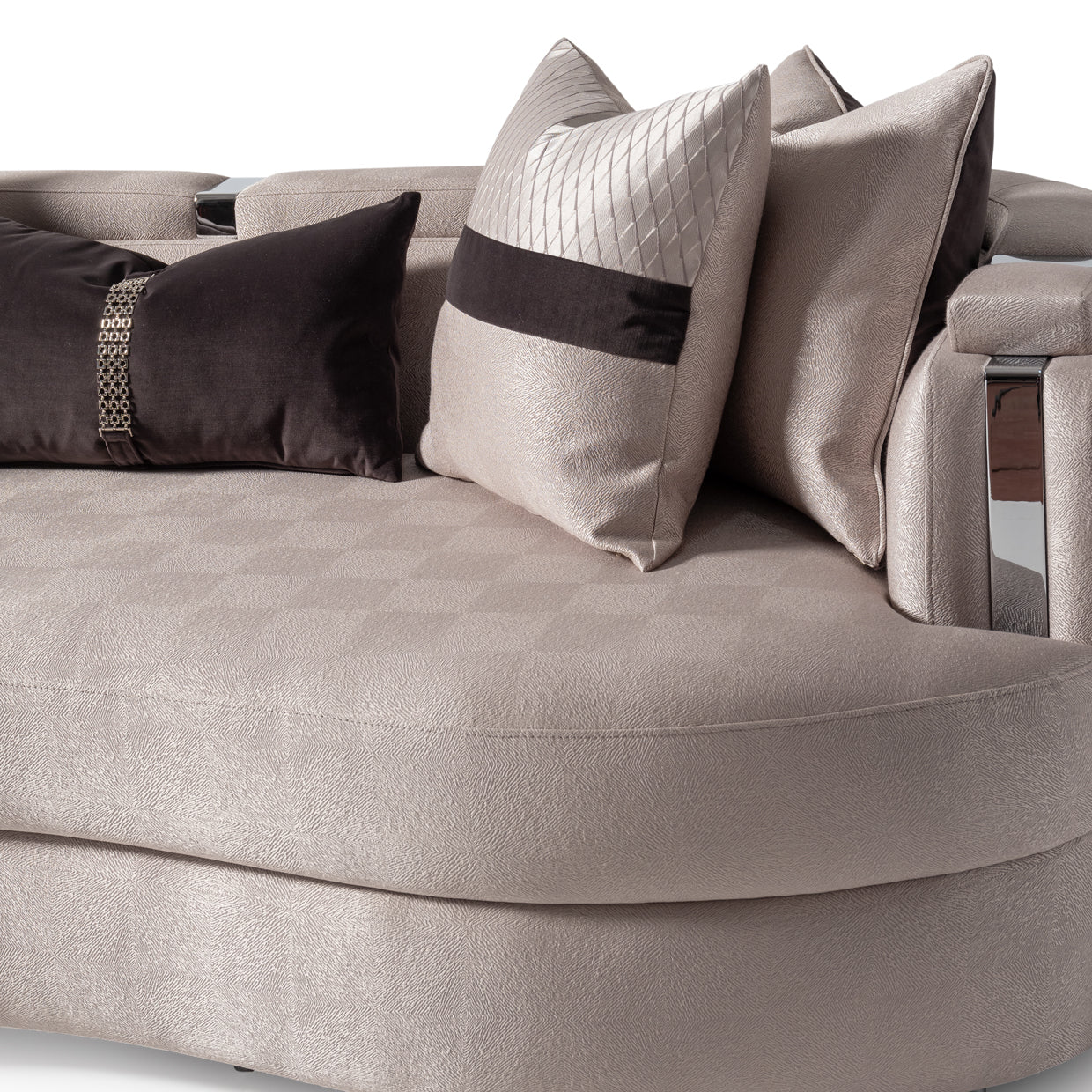 Carmela Sofa - Zinc/Silver