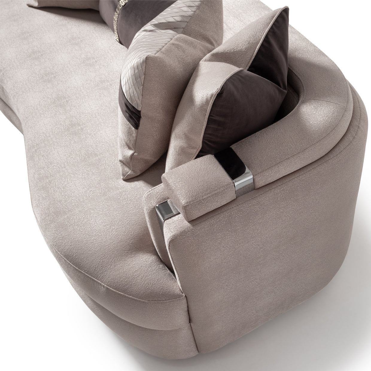 Carmela Sofa - Zinc/Silver