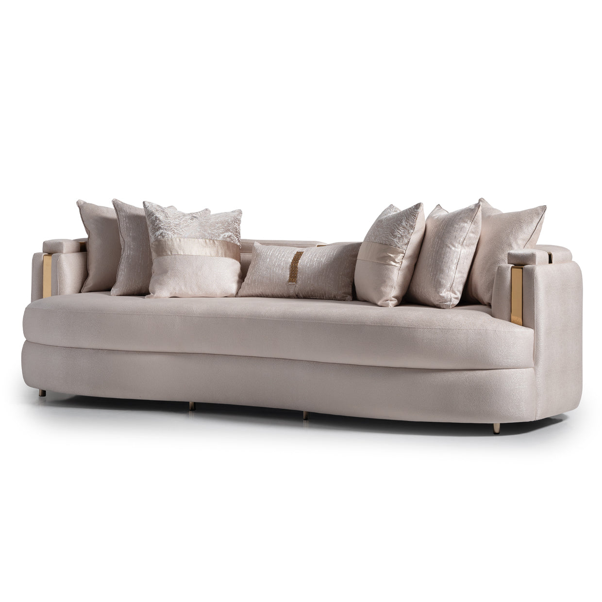Carmela Mansion Sofa - Almond/Gold