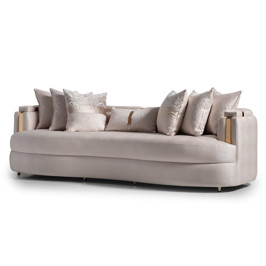 Carmela Mansion Sofa - Almond/Gold