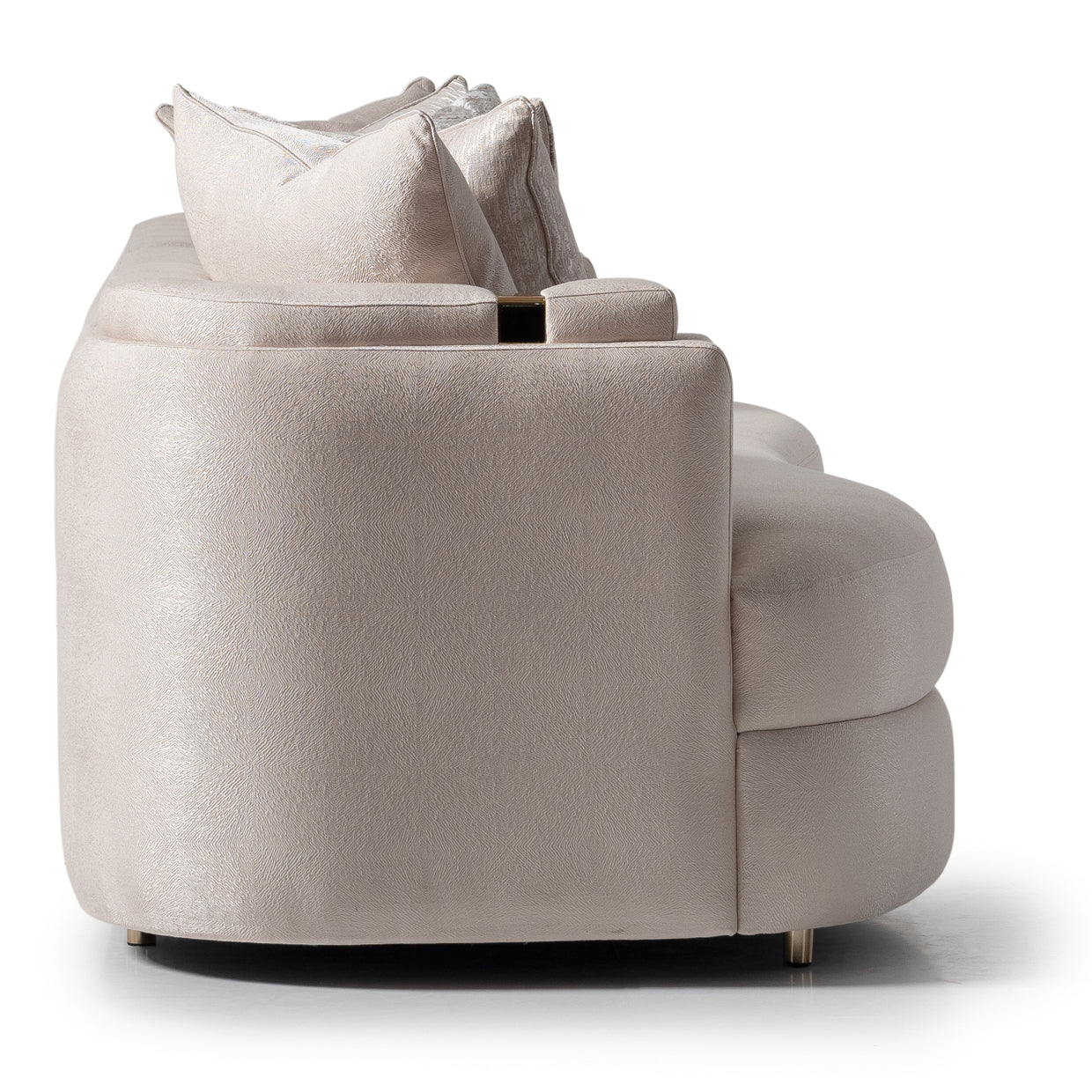 Carmela Mansion Sofa - Almond/Gold