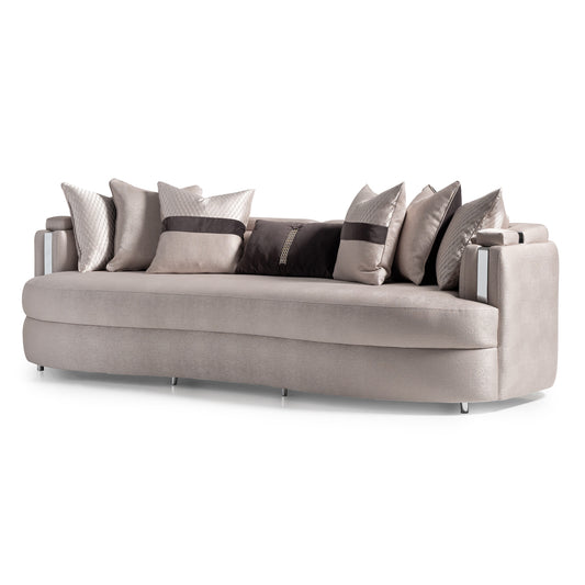 Carmela Mansion Sofa - Zinc/Silver