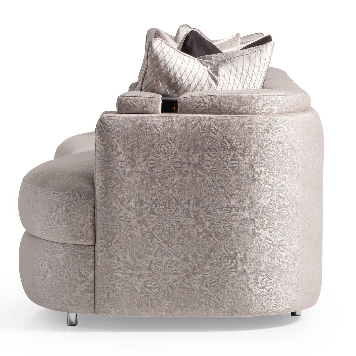 Carmela Mansion Sofa - Zinc/Silver