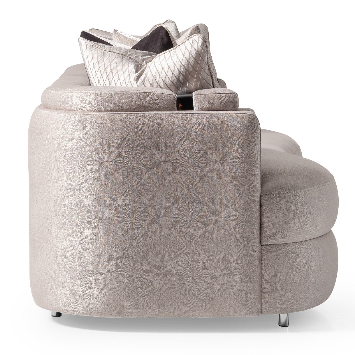 Carmela Mansion Sofa - Zinc/Silver